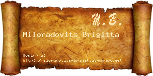Miloradovits Brigitta névjegykártya
